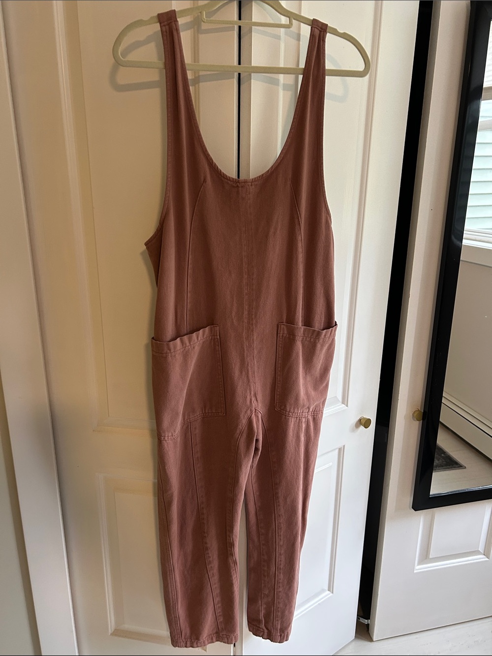 Women's Mauve Utility Jumpsuit with Front Pockets